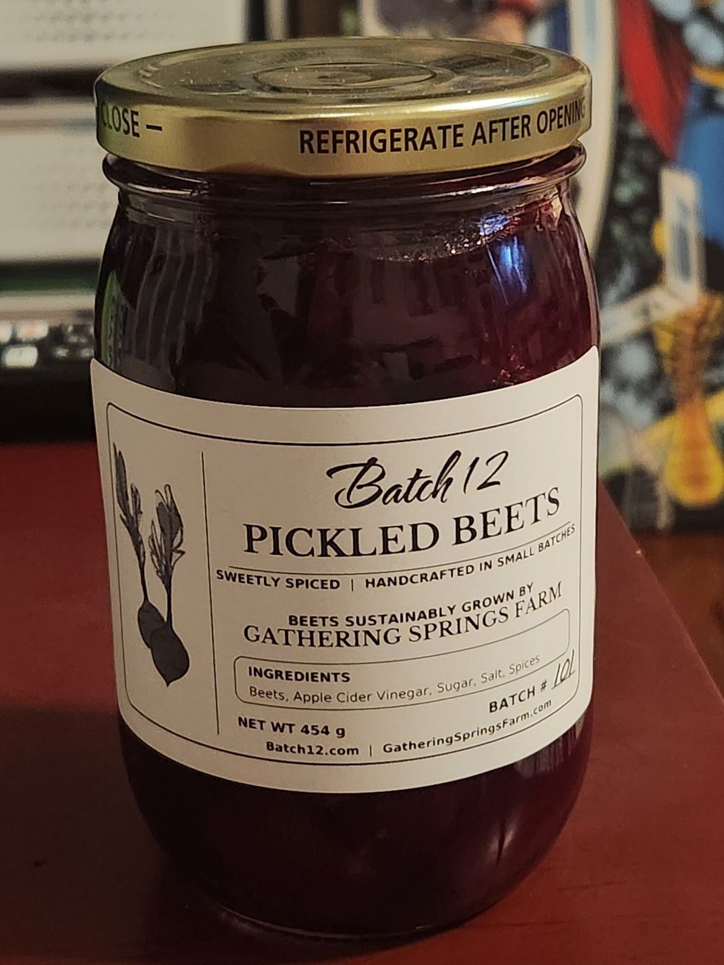 Pickled Beets, beets sustainably grown by Gathering Springs Farm